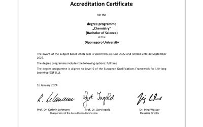 Universitas Diponegoro’s Chemistry Program Attains International Accreditation from ASIIN