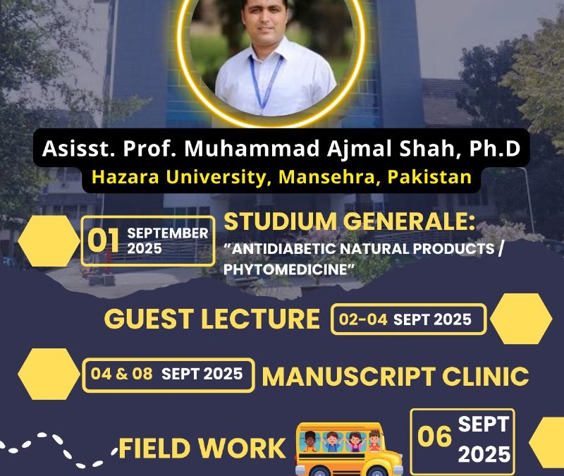 Adjunct Professor Program 2025: Chemistry Department UNDIP Welcomes Asisst. Prof. Muhammad Ajmal Shah, Ph.D